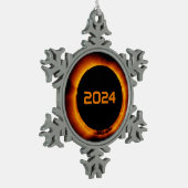 2024 Totaal zonnecrispdatum Starry Sky Tin Sneeuwvlok Ornament (Links)