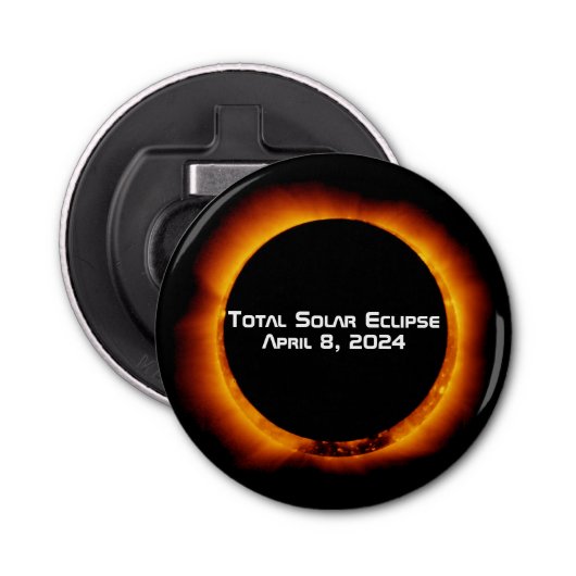 2024 Totaal zonnepanelen Button Flesopener (Voorkant)