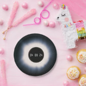 2024 Totaal zonnepanelen in zwart-wit Papieren Bordje (Feest)