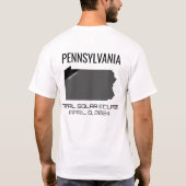 2024 Totaal zonnepanelen Pennsylvania T-Shirt (Achterkant)