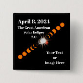 2024 Totaal zonnepanelen Vierkante Button 5,1 Cm (Voorkant)