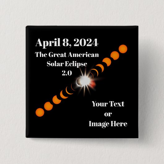 2024 Totaal zonnepanelen Vierkante Button 5,1 Cm (Voorkant)