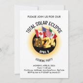 2024 TOTAAL ZONSVERDUISTERING Vlaggen Watch Party Kaart (Voorkant)