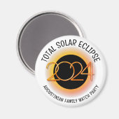 2024 TOTAAL ZONSVERDUISTERING Watch Party Magneet (Voorkant / Achterkant)