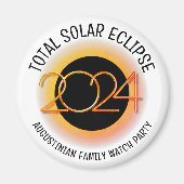  2024 TOTAAL ZONSVERDUISTERING Watch Party Magneet (Voorkant)