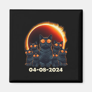 2024 Totale Solar Eclipse Cat matching familie of Magneet
