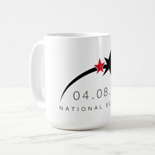 2024 Totale Solar Eclipse Coffee Mok (Voorkant links)