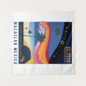 2024 Totale Solar Eclipse Mazatlan wandtapijt Wandkleed (Voorkant (horizontaal))