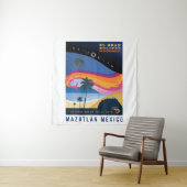 2024 Totale Solar Eclipse Mazatlan wandtapijt Wandkleed (In situ)
