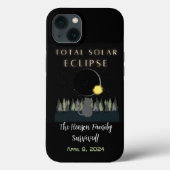 2024 Totale Solar Eclipse Survivor aangepaste naam Case-Mate iPhone Case (Achterkant)