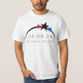 2024 Totale Solar Eclipse Waarde T-shirt (Voorkant)