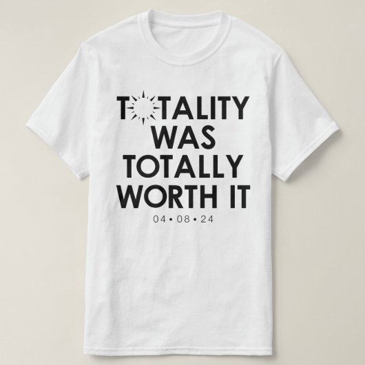 2024 Totale Solar Eclipse Waarde T-shirt (Design voorkant)