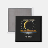 2024 Totale zonneverduistering Magneet (Voorkant / Achterkant)