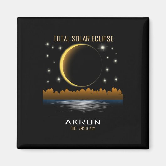 2024 Totale zonneverduistering Magneet (Voorkant)