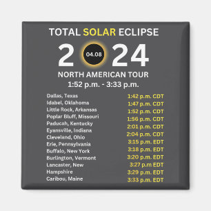 2024 Totale Zonsverduistering 8 april Pad van de v Magneet