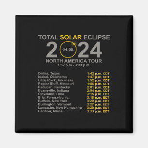 2024 totale zonsverduistering april 8 pad van de e magneet