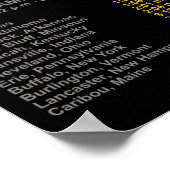 2024 totale zonsverduistering april 8 pad van de e poster (Hoek)