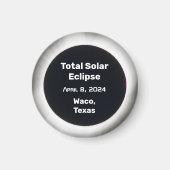 2024 Totale Zonsverduistering BW door Locatie Magn Magneet (Voorkant)