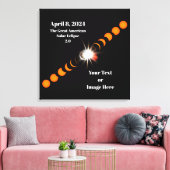 2024 Totale Zonsverduistering Canvas Afdruk (Insitu (Woonkamer))