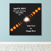 2024 Totale Zonsverduistering Canvas Afdruk (Insitu (Houten vloer))