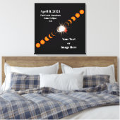 2024 Totale Zonsverduistering Canvas Afdruk (Insitu (Slaapkamer))