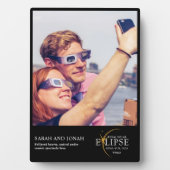 2024 Totale Zonsverduistering Foto Koppels Geschen Fotoplaat (voorkant)