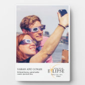 2024 Totale Zonsverduistering Foto Koppels Geschen Fotoplaat (voorkant)