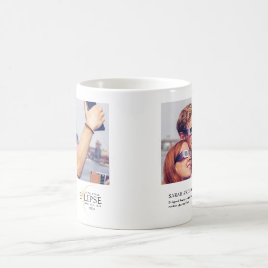 2024 Totale Zonsverduistering Foto Koppels Geschen Koffiemok (Center)