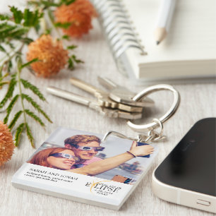 2024 Totale Zonsverduistering Foto Koppels Geschen Sleutelhanger