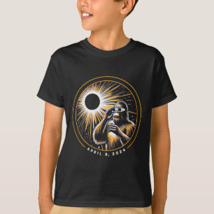 2024 Totale Zonsverduistering Grappige Bigfoot Sas T-shirt