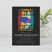 2024 Totale Zonsverduistering het Bekijken Partij Kaart (Staand voorkant)