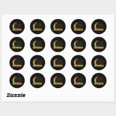 2024 Totale zonsverduistering in Killeen Texas Ronde Sticker (Vel)