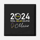 2024 Totale zonsverduistering Maine State Magneet (Voorkant)