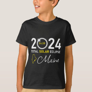 2024 Totale zonsverduistering Maine State T-shirt