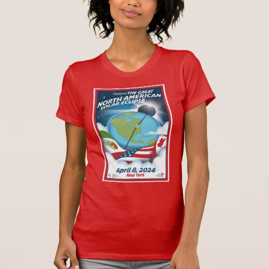2024 Totale zonsverduistering New York T-shirt (Voorkant)