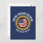 2024 TOTALE ZONSVERDUISTERING VERENIGDE STATEN BRIEFKAART (Voorkant / Achterkant)