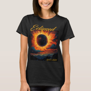 2024 Totale Zonsverduistering Zon Maan T-shirt