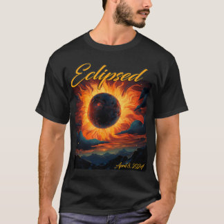 2024 Totale Zonsverduistering Zon Maan T-shirt