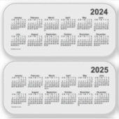 2024 Transparant Kalender 2025 door Janz Sticker (Voorkant)