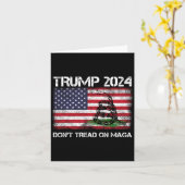 2024 Tread niet op Maga Amerikaanse vlag slang Kaart (Gele Bloem)