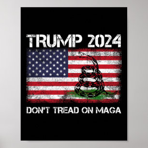 2024 Tread niet op Maga Amerikaanse vlag slang Poster