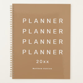 2024 Trendy Modern Brown Weekly Dated Planner