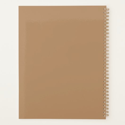 2024 Trendy Modern Brown Weekly Dated Planner (Achterkant)