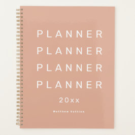 2024 Trendy Modern Licht Roze Weekly Dated Planner