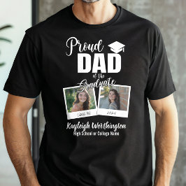 2024 Trots Pap van de Afstuderen Custom Foto T-shirt
