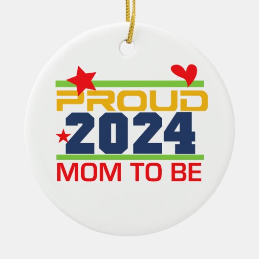 2024 Trotse moeder om toekomstige moeder te zijn Keramisch Ornament (Voorkant)