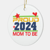 2024 Trotse moeder om toekomstige moeder te zijn Keramisch Ornament (Links)