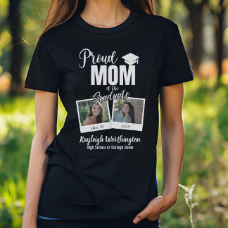 2024 Trotse Moeder van de Afstuderen Aangepaste Fo T-shirt