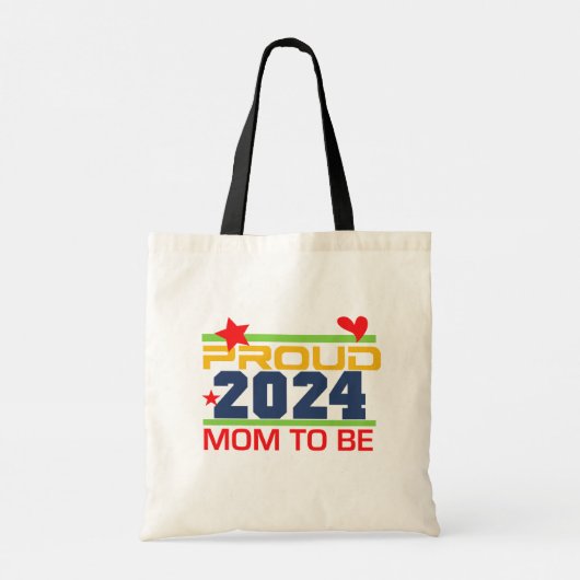 2024 Trotse moeder wordt nieuwe Canvas tas (Achterkant)