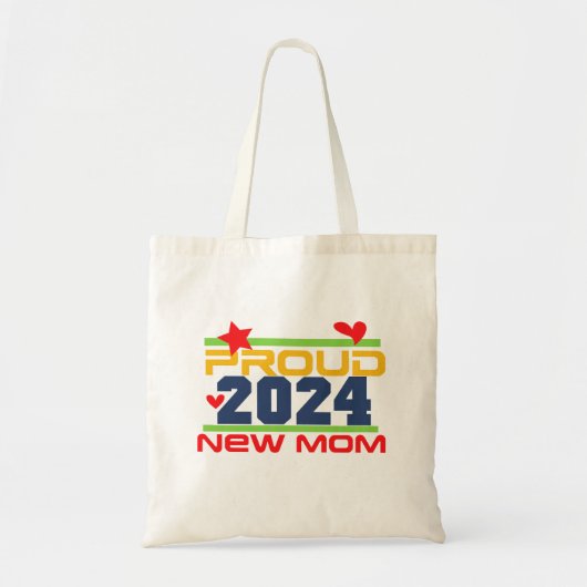 2024 Trotse nieuwe mama Canvas tas (Voorkant)